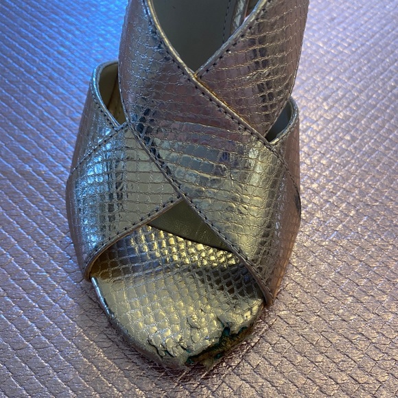 Rose Gold Metallic Michael Kors Heels - Picture 3 of 5